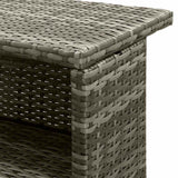 3 Piece Garden Bar Set with Cushions Grey Poly Rattan - Close-Up Angle