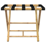 Folding Luggage Rack 62x42x50.5 cm Bamboo - Top-Down View