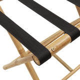 Folding Luggage Rack 62x42x50.5 cm Bamboo - Close-Up Angle