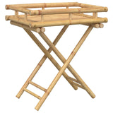 Folding Tray Table 60x40x68 cm Bamboo - Front View
