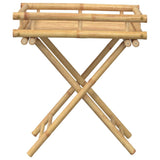 Folding Tray Table 60x40x68 cm Bamboo - 45-Degree Angle