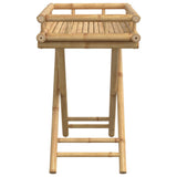 Folding Tray Table 60x40x68 cm Bamboo - Rear View
