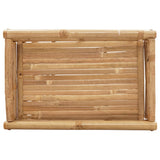 Folding Tray Table 60x40x68 cm Bamboo - Low Angle