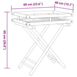 Folding Tray Table 60x40x68 cm Bamboo