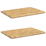 Bath Mats 2 pcs 50x35 cm Bamboo - Front View