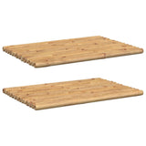Bath Mats 2 pcs 70x50 cm Bamboo - Front View