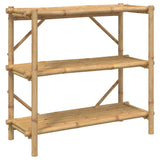 3-Layer Shelf 100x40x90 cm Bamboo - Front View