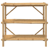 3-Layer Shelf 100x40x90 cm Bamboo - Top-Down View