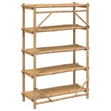 5-Layer Shelf 100x40x150 cm Bamboo - Rear View