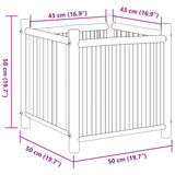 Planter 50x50x50 cm Bamboo - Low Angle