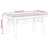 Coffee Table 70x40x35 cm Bamboo - Low Angle