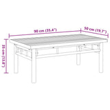 Coffee Table 90x50x35 cm Bamboo - Low Angle