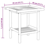 Coffee Table 45x45x45 cm Bamboo - Low Angle