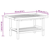 Coffee Table 70x40x35 cm Bamboo - Low Angle