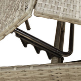 Sun Loungers with Cushions 2 pcs Grey Poly Rattan - Extra Image