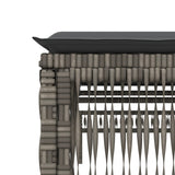 Sun Loungers with Cushions 2 pcs Grey Poly Rattan - Extra Image