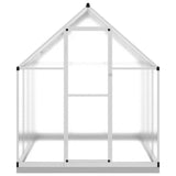 Greenhouse with Base Frame Silver 224x169x202 cm Aluminium - Side View
