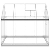 Greenhouse with Base Frame Silver 224x169x202 cm Aluminium - Top-Down View
