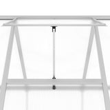Greenhouse with Base Frame Silver 224x169x202 cm Aluminium