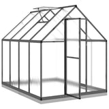 Greenhouse with Base Frame Anthracite 224x169x202 cm Aluminium - Rear View