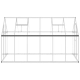 Greenhouse with Base Frame Silver 334x169x195 cm Aluminium