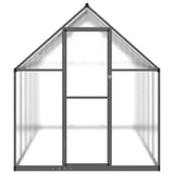 Greenhouse with Base Frame Anthracite 334x169x195 cm Aluminium - Side View