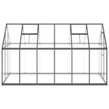Greenhouse with Base Frame Anthracite 334x169x195 cm Aluminium - Top-Down View