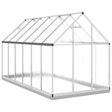 Greenhouse with Base Frame Silver 334x169x202 cm Aluminium - 45-Degree Angle
