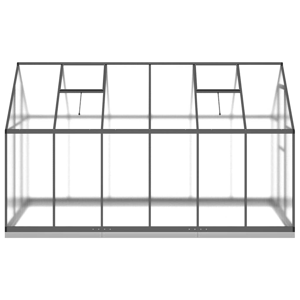 Greenhouse with Base Frame Anthracite 334x169x202 cm Aluminium