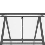 Greenhouse with Base Frame Anthracite 334x169x202 cm Aluminium