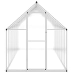 Greenhouse with Base Frame Silver 445x169x195 cm Aluminium