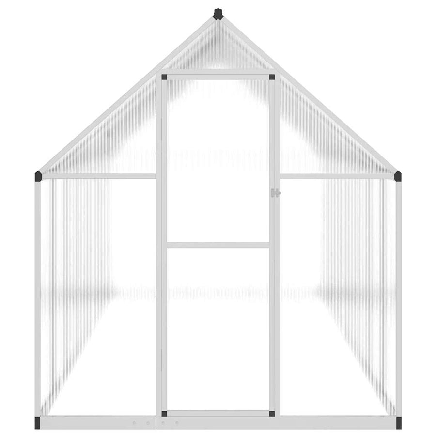 Greenhouse with Base Frame Silver 445x169x195 cm Aluminium