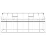 Greenhouse with Base Frame Silver 445x169x195 cm Aluminium