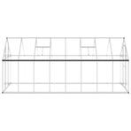 Greenhouse with Base Frame Silver 445x169x195 cm Aluminium