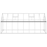 Greenhouse with Base Frame Silver 445x169x195 cm Aluminium - Top-Down View