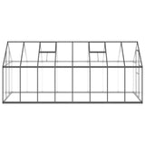 Greenhouse with Base Frame Anthracite 445x169x195 cm Aluminium - Top-Down View