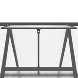 Greenhouse with Base Frame Anthracite 445x169x195 cm Aluminium
