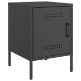 Bedside Cabinets 2 pcs Black 36x39x50.5 cm Steel - Side View