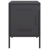 Bedside Cabinets 2 pcs Black 36x39x50.5 cm Steel - Top-Down View