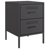 Bedside Cabinets 2 pcs Black 36x39x50.5 cm Steel