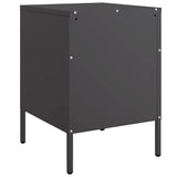 Bedside Cabinets 2 pcs Black 36x39x50.5 cm Steel - Low Angle