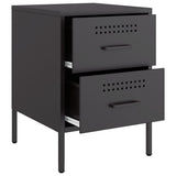 Bedside Cabinets 2 pcs Black 36x39x50.5 cm Steel - Extra Image