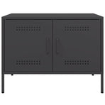 TV Cabinets 2 pcs Black 68x39x50.5 cm Steel