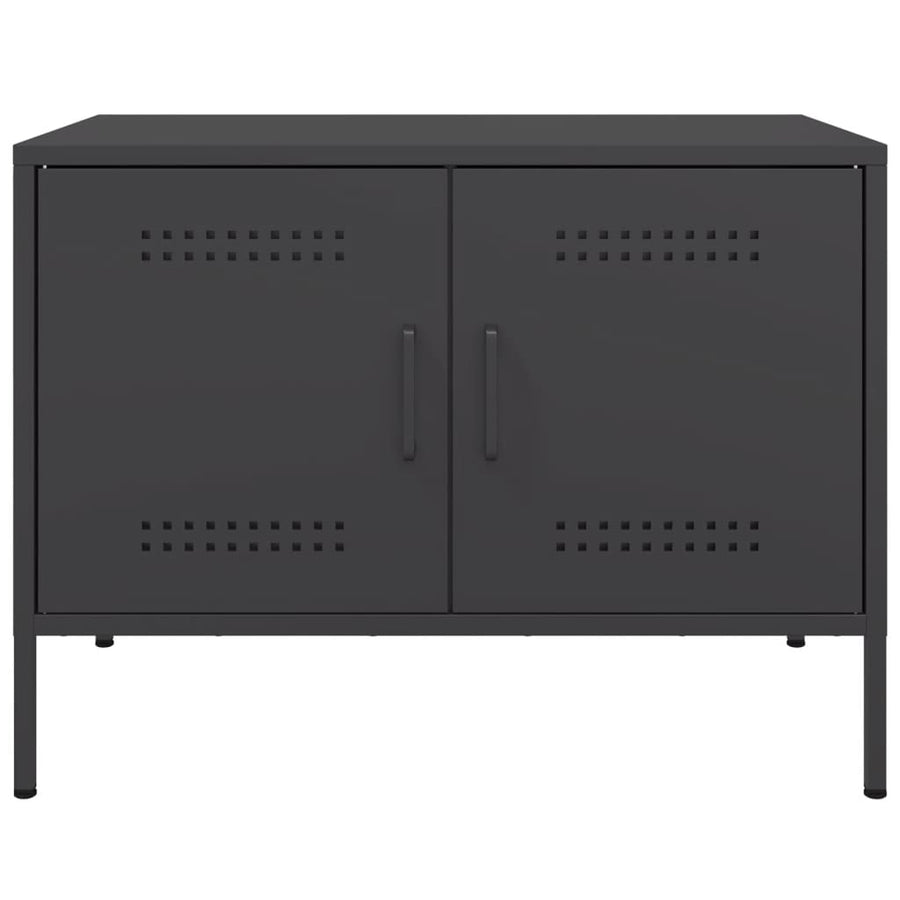 TV Cabinets 2 pcs Black 68x39x50.5 cm Steel