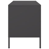TV Cabinets 2 pcs Black 68x39x50.5 cm Steel - Low Angle