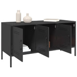 TV Cabinet Black 100.5x39x50.5 cm Steel - 45-Degree Angle