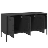 TV Cabinet Black 100.5x39x50.5 cm Steel - Extra Image