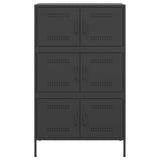 Highboard Black 68x39x113 cm Steel