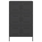 Highboard Black 68x39x113 cm Steel