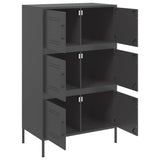 Highboard Black 68x39x113 cm Steel - Extra Image